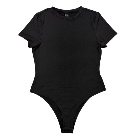SHEIN Tops - Black Short Sleeve Bodysuit Women’s Size L